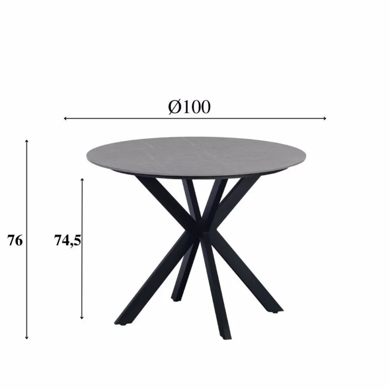 Shop Nu Eettafel Guus 100 grijs