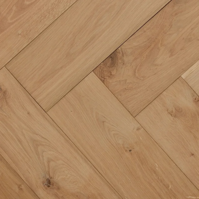 Gratis Retour C908 – Visgraat Eiken lamelparket, Rustiek, 125 mm, Onbehandeld