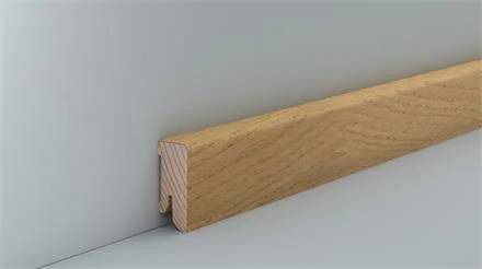 Tijdelijk Beschikbaar Echtholz Sockelleiste Holzkern mit Echtholz furn. Eiche natur 2,20m lang, 16x40 mm