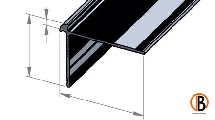 Treppenprofil 8776 für 5-6mm Belagstärke Farbton Silber, 1,00m lang, 36x45mm Must-Have