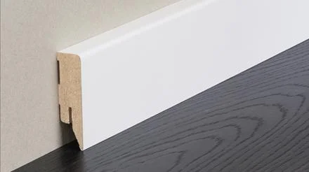 MDF Sockelleiste foliert 16x40mm uni weiß/Grundierfolie ähnlich RAL 9016 Koop Vandaag