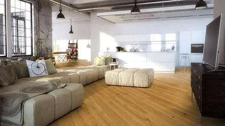 Snelle Levering Hain Klick-Parkett Classic Ambiente Eiche Landhausdiele, farblos geölt, gebürstet