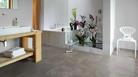 Nu Kopen Designbelag Beton dunkel inkl. Trittschalldämmung