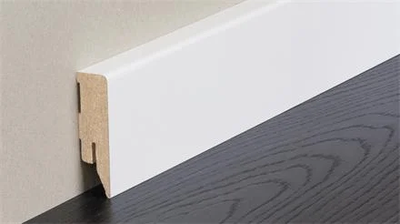 MDF Sockelleiste foliert 16x100mm uni weiß/Grundierfolie ähnlich RAL 9016 Gratis Retour