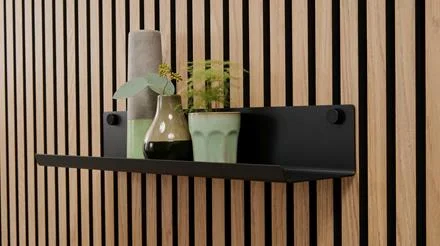 Lage Kosten ter Hürne SilentDesign LivingWall Metallregal tief Arne Größe M Oberfläche schwarz