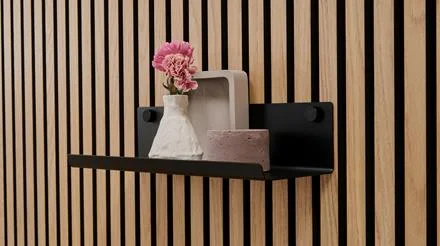Weekendaanbieding ter Hürne SilentDesign LivingWall Metallregal tief Arne Größe S Oberfläche schwarz
