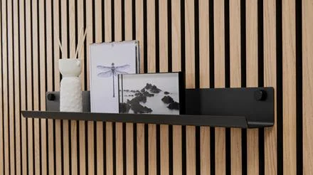 Populair ter Hürne SilentDesign LivingWall Metallregal schmal Lasse Größe L Oberfläche schwarz