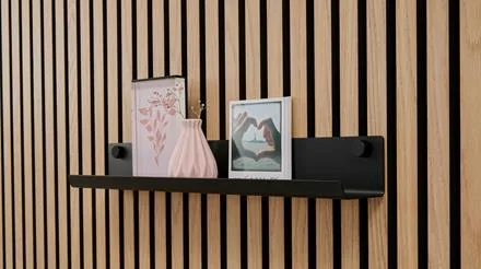 Weekendaanbieding ter Hürne SilentDesign LivingWall Metallregal schmal Lasse Größe M Oberfläche schwarz