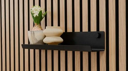 ter Hürne SilentDesign LivingWall Metallregal schmal Lasse Größe S Oberfläche schwarz Aanbieding